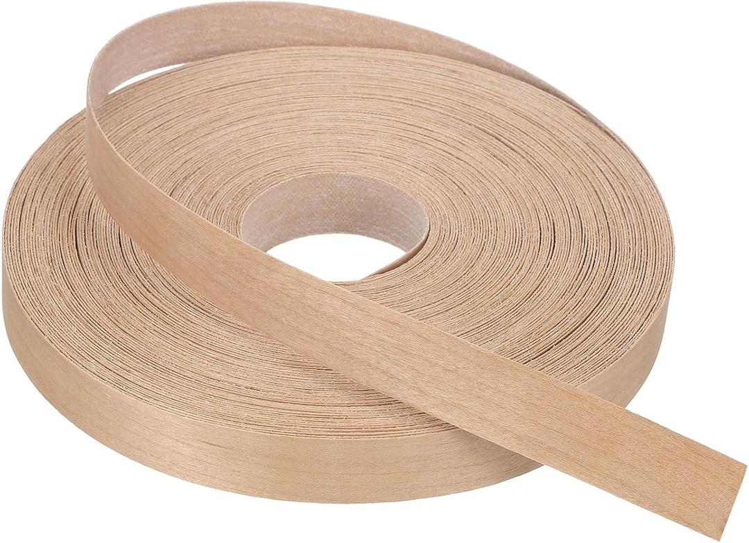 PATIKIL Cherry Edge Banding, 3/4 Inch x 100 ft Wood Veneer Tape Pre-glued Flexible Plywood Edge Banding with Hot Melt Adhesive for Furniture Restoration