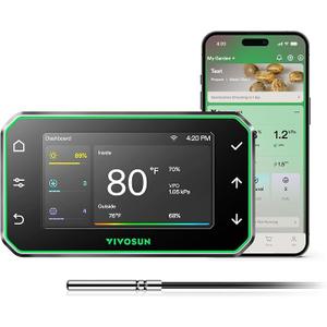 VIVOSUN GrowHub Controller E42A+ for Grow Tent, Smart Environmental WiFiController with Temperature, Humidity, VPD, Timer, Cycle, Schedule Controls, Cooling Ventilation Lighting Programming