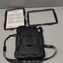 SEYMAC stock Case for iPad (A16) 11th/10th Generation 11''/10.9'' 2025/2022, Full-Body Drop Protection Case with Screen Protector &360 Rotate Hand Strap/Stand, Black