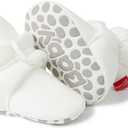 Sawimlgy Newborn Infant Baby Girl Boy Cotton Booties Stay On Sock Slippers Soft Bedroom Shoes Non-Skid Ankle Boots With Grippers Toddler Crib Warm Shoe First Walker Birthday Shower (01/Cream White)