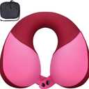 COOLBEBE Kids Travel Neck Pillow, Softly Headrest Travel Pillow for Car & Airplane, Traveling Gifts for Toddler & Children (1, Raspberry Powder)