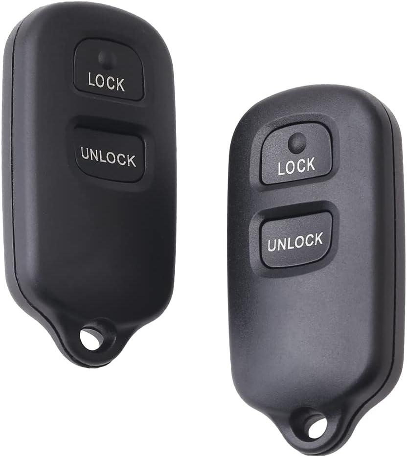 2Pcs HYQ12BBX Car Key Fob Keyless Control Entry Remote HYQ12BAN 2 Button Vehicles Replacement Compatible with FJ Cruiser Echo Rav4 Tundra 89742-0C020 89742-20200