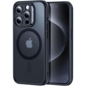 2 x ESR for iPhone 15 Pro Max Case, Translucent Matte Case, Compatible with MagSafe, Military-Grade Protection, Classic Series, Frosted Black