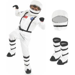 fun shack Kids Astronaut Costume With Helmet, NASA Space Outfit For Boys And Girls, Ideal For Dress Up And Parties (X-Large)