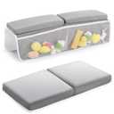 Baby Bath Kneeler and Elbow Rest Pad Set, Bathtub Kneeling Pad, Baby Accessories for Bath, Relieve Your Knees and Elbows (Black)