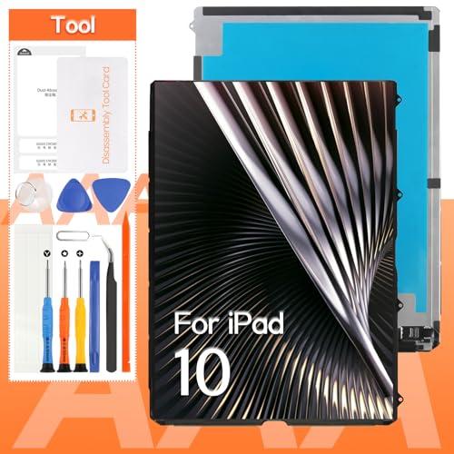 Screen Replacement for iPad 10 10th Gen 2022 A2696 A2757 A2777 10.9“ LCD LED Panel Display Repair Parts Kit,with Screen Protector and Tools(Only LCD,Not Include Touch Digitizer)
