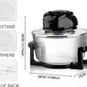 20L 3-in-1 Turbine light wave oven，glass air fryer, 360 ° circulating heating, high-precision glass body, healthy kitchen baking, toaster, broiler, toaster, steamer, and grill (3), 20.0 Liters