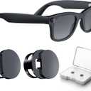 LED Light Cover for RayBan Meta Smart Glasses, Adjustable Light Blocker Compatible with Wayfarer, Skyler, Headliner, Oakley Meta HSTN, 2025New Design Lightweight Meta Glasses Flash Cover, Black, 2Pack