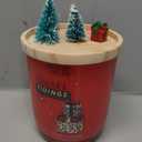 House of Velas Christmas Jar Candle Snow Globe Tinsel Tidings 7 oz