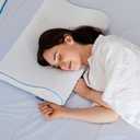 Ecosa Cooling Gel Memory Foam Pillow | Cool-to-Touch Fabric | Contoured Design | Adjustable Height | 4 Times Cooler Than Cotton | 100 Night Trial, 22 x 14.9 x 4.5 inches