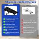 ZONEGRACE 2-Pack 2x3ft Deep Garage Shelving Wall Mount, 500 Lbs Wall Shelf Heavy Duty, Wall Shelves For Garage Storage With Complete Install Kit & Hooks, Black