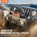 VEVOR Electric Winch, 10,000 lb Truck Trailer Jeep Winch, 12V DC 7/20 in x 65 ft Synthetic Rope Aluminum Fairlead Wireless & Wired Remote Control, IP55 Waterproof Towing for Off Road Jeep SUV Boat