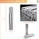 8 x 4PCS Stainless Steel Dowel Pins Cylindrical Shelf Support Nails for Artificial Water Grass Wall Base (White)