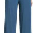 Pintage Women's Petite Lounge Pants With Pockets Wide Leg Size L