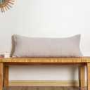 Boucle Lumbar Pillow Cover 14x36 inch, Beige Textured Throw Pillow Cover Cushion Case for Sofa Bed Couch Living Room, Pack of 1 (Cover Only)
