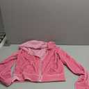 yidengymx Women's 2 Piece Velour Tracksuit Two Piece Outfits for Women Long Sleeve Zip Up Crop Tops Sweatpants Sets Pockets (Hoodie/Wide Leg Pants-pink) S