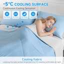HOMFINE Cooling Comforter Japanese Double-Sided Arc-Chill Cold Tech Fabric Cooling Blanket for Night Sweats Hot Sleepers, Q-Max 0.45 Soft Breathable Silk Smooth Lightweight Blue Summer Comforter King