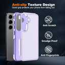 Hualele for Samsung Galaxy S24/S25 Plus Case,[Military Grade Protection] [Dropproof Shcokproof] Non-Slip Grip Dual Layer Rugged Heavy Duty Galaxy S24 S25 Plus Phone Case,Light Purple