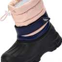Azooken Kid's Snow Boots Winter Waterproof Slip Resistant Cold Weather Shoes(Little Kid/Big Kid) (Pink)