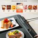 Warming Mat for Food (24"x16") - iTRUSOU 7-Level Electric Warming Tray with 400W High-Power, Timer 099H & Built-In Strap - Rollable Large Food Warming Mat for Parties & Buffet