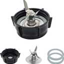 for Oster Blender Replacement Parts Blender Ice Blade with Jar Base Cap and Two Rubber O Ring Seal Gasket Accessory Refresh Kit