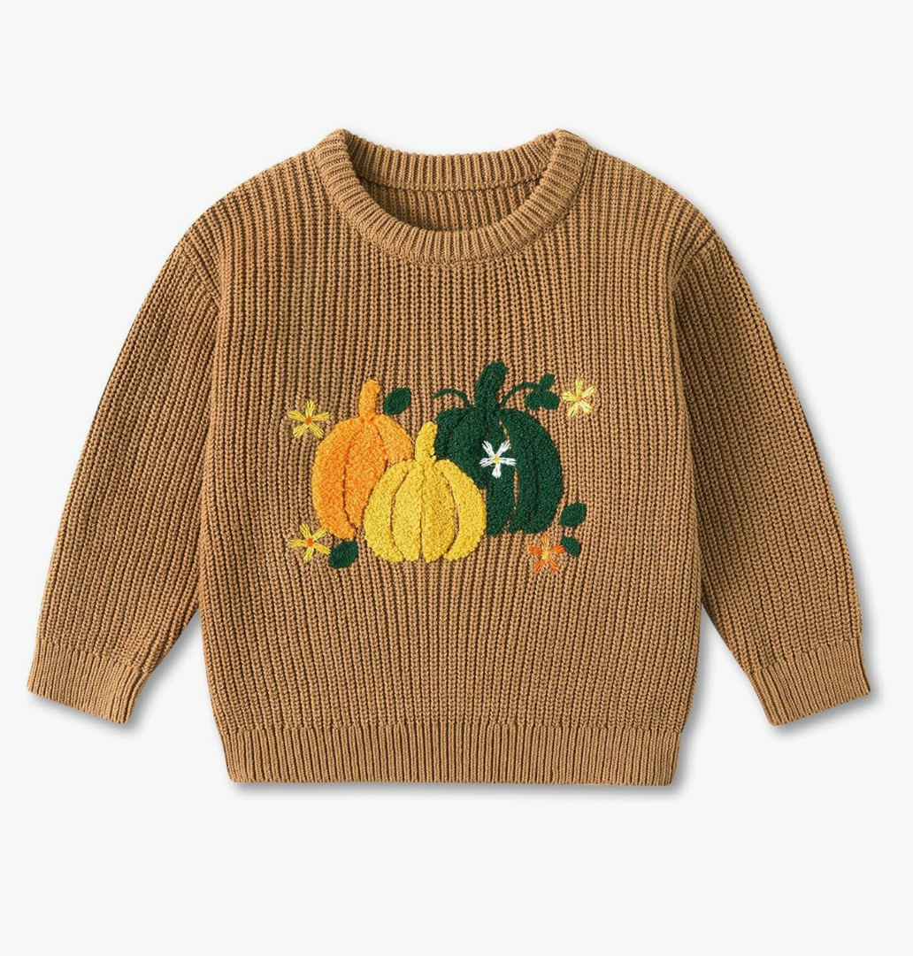 Toddler Baby Girl Boy Christmas Sweater Kids Outfit Pullover Knit Crewneck Long Sleeve Tops Fall Winter 12 