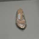 OYOANGLE Women's Rhinestone Strappy Open Toe Slide Sandals Slip on Casual Flat Sandals Size 42