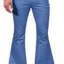 70s Disco Pants for Men,Mens Bell Bottom Jeans Pants,60s 70s Bell Bottoms Vintage Denim Pants Jeans for Men (Blue, L)