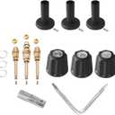 SENTO Bathtub and Shower 3 Handle Tub Trim Set For Gerber Faucets Bathtub Shower, Easy Installation, Heavy Duty Metal, Matte Black