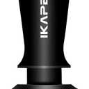 IKAPE 53.3mm Espresso Tamper, Premium Barista Coffee Tamper with Calibrated Spring Loaded, Threaded Stainless Steel Base Tamper Fits for Breville Series 54mm Portafilter Basket (Black)