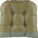 Klear Vu Gripper Overstuffed Universal Non-Slip Dining Chair Cushions for Kitchen Decor or Office Use, U-Shaped Skid-Proof Seat Pad, 15x15 Inches, 2 Count (Pack of 1), Ditzy Dot Celadon Green
