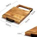 Natural Acacia Sliding Tray for Coffee Machine Kitchen Appliance slider Moving Caddy, appliance slider,appliance rolling stand air fryer rolling tray