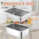 Tioncy 2 Pack Full Size Hotel Pans with Perforated Steam Pan, Stainless Steel Steam Table Pan Multifunctional Food Chafing Supplies for Restaurant Kitchen(Full Size, 6 Inches, 8 Inches)