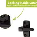 Ideal Security Model 11 Classic Push Button Handle with Latch for Storm Door and Screen Door, Black