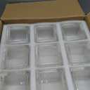 CONNOO 9 Pack Square Glass Vase 4" x 4" x 4", Clear Bulk Flower Vases for Centerpieces, Square Glass Cube Vase Floating Candle Holders for Wedding Party Home Decor