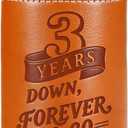 Leather 3rd Anniversary Wedding Gifts for Him Men, 3rd Anniversary Engagement Gift for Husband Dad Grandpa, 3 Year Leather Presents, Leathe r Can Cooler for Mens 12Oz, 3 Year Anniversary items