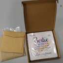 Best Friend Gift for Women - Work Besties Plaque, Elephant Sisterhood Ornament, Keychain, Card - Bestie Birthday Gift, Friendship, Valentines Gift for Women Friends, Thank You BFF Keepsake FF761 (4.7L" x 4.7W")