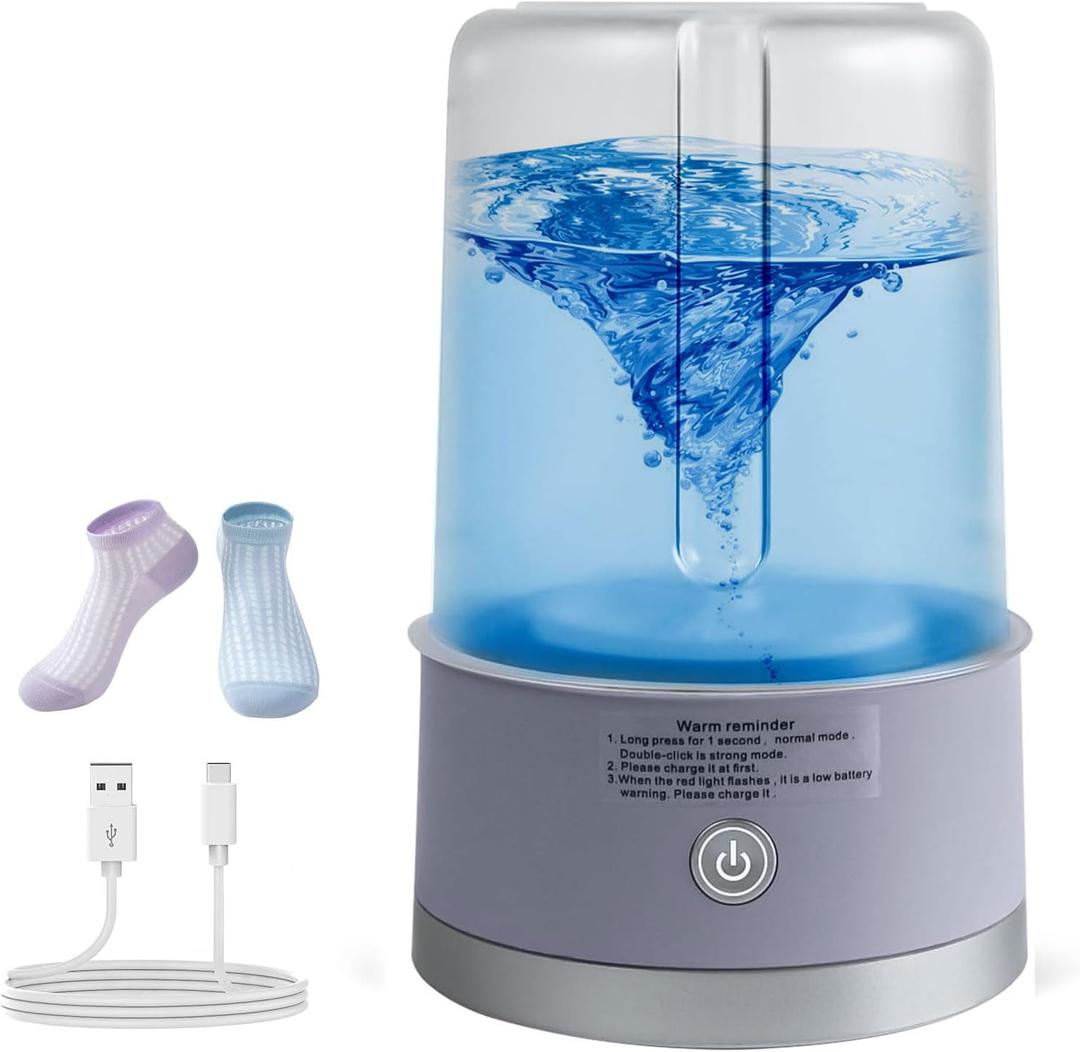 Portable Mini Washing Machine | Compact Deep Cleans Underwear, Baby Clothes, Small Laundry | Lightweight for Apartment, Dorm, Hotel, Travel & Camping | Quiet Energy