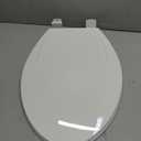 Toilet Seat Elongated,Toilet Seat with Quick-Release And Quick-Attach, Plastic Toilet Seat with Soft Close,Easy Install and Clean - White