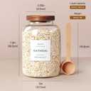 CZSZYGHBAO 2 PCS Large Glass Jar with Airtight Lid, Glass Food Storage Jars for Tea,Spice,Cereal, Egg,Flour,Coffee and More(70 FL OZ/2000 ml)