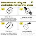 Pet Hair Removal Glove for Cats & Dogs, 2PCS Electrostatic Gloves Pet Hair Removal, Pet Hair Remover Brushing Glovesfor HairRemoval, for Couch, Furniture, Carpet, Curtain
