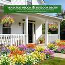TURNMEON 20 Bundles Calla Lily (400 Heads) Artificial Flowers for Outdoors, Fake Plants UV Resistant Faux Plastic Fake Flowers for Indoor Planter Porch Gardens Home Summer Cemetery Decor(Color Mix)