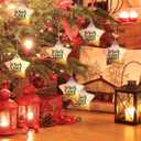 Syhood 18 Pcs Christian Christmas Ornaments Jesus Loves You Christian Double Sided Religious Ceramic Bible Verse Ornament for Christmas Tree Star Shaped Religious Xmas Church Home Decor for Mom Women