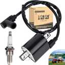10L0L Golf Cart Ignition Coil & Spark Plug For Yamaha G2 G5 G8 G9 G11 G14 Yamaha Golf Cart Model, OEM# J38-82310-20-00