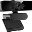2K Webcam for PC, 85 View USB Computer Camera, with Noise Canceling Microphone & Privacy Cover, HD Web Cameras for Desktop Laptop Monitor Mac Streaming, Gaming & Video Calling