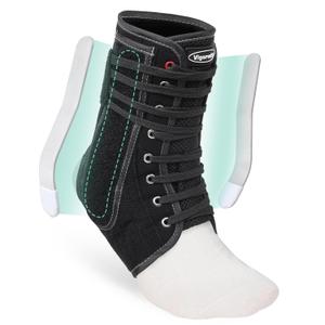 Lace up Ankle Brace for Women Men, Quick Adjustment Ankle Brace with Metal and Plastic Side Stabilizers, 1Pcs Foot Support for Sprained Left Right, L