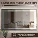 1624 Inch LED Bathroom Mirror, Backlit Vanity Mirror with Lights for Wall Mounted, Anti-Fog, 3 Colors, Dimmable, Memory Function, Led Mirror for Bathroom/Bedroom/Makeup