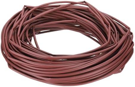 MECCANIXITY Heat Shrink Tubing, 3/16 Inch ID 98 ft Long 2:1 Ratio PE Heat Shrink Cable Sleeve for Electrical Wire Insulation, Cable Management, Brown