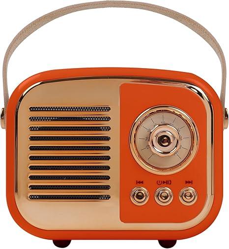 Retro Bluetooth Speaker, Vintage Wireless Speaker,Portable Mini Radio Old Fashion Style for Room Decor Kitchen Desk Bedroom Office,Supports TWS Pairing for iPhone,Android Devices