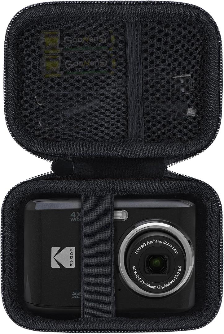Storage Case Compatible with KODAK PIXPRO Friendly Zoom FZ45 FZ55 16MP Digital Camera (Black Case)